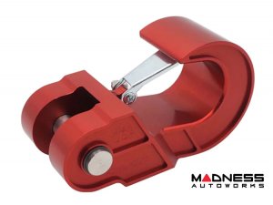 Jeep Wrangler JL Billet Recovery Hook - Royal Show Hook - Aluminum - Red Jeep Wrangler JL Billet Recovery Hook - Royal Show Hook - Aluminum - Red